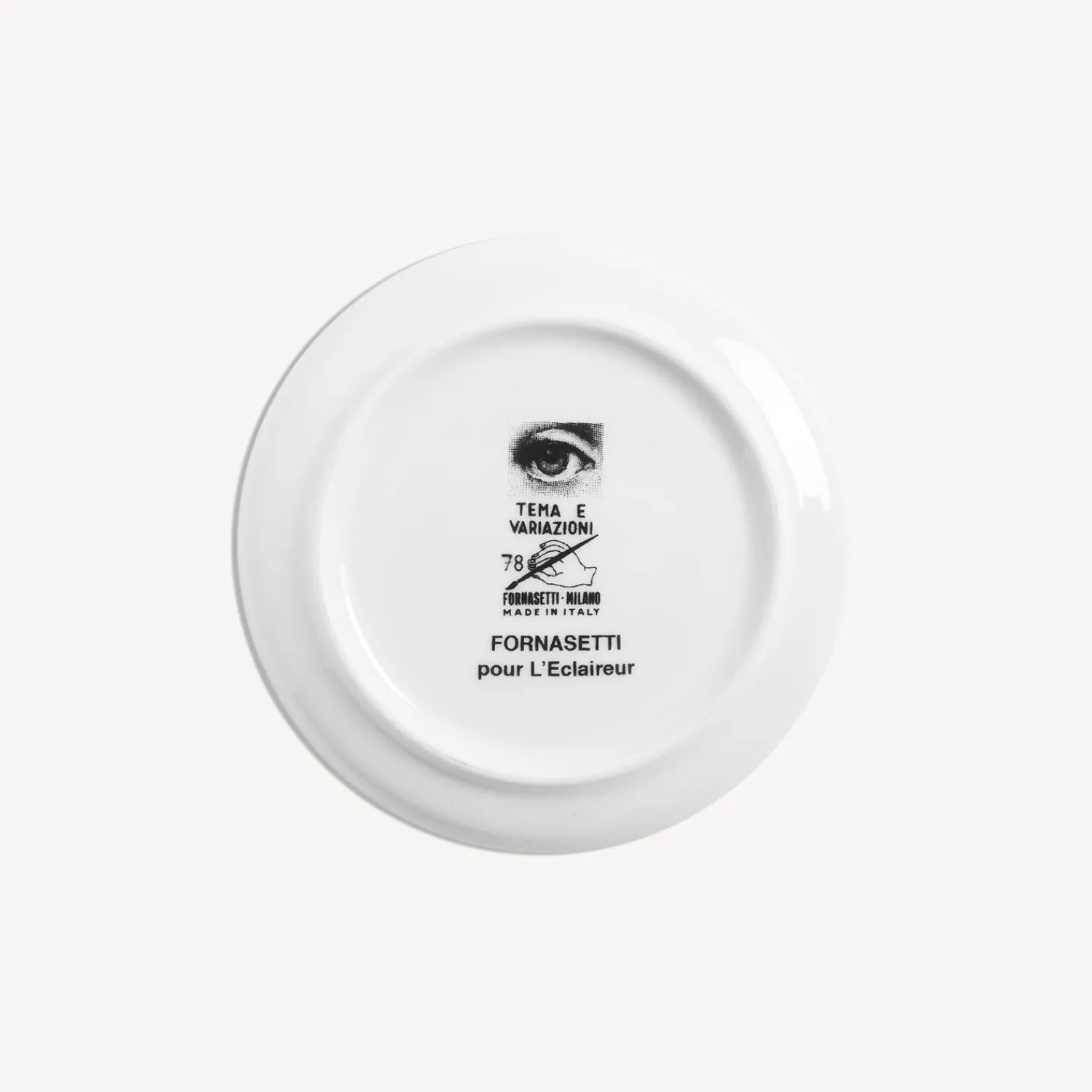 Glasses And Coasters<Fornasetti Coaster Tema E Variazioni N.78 White/Black