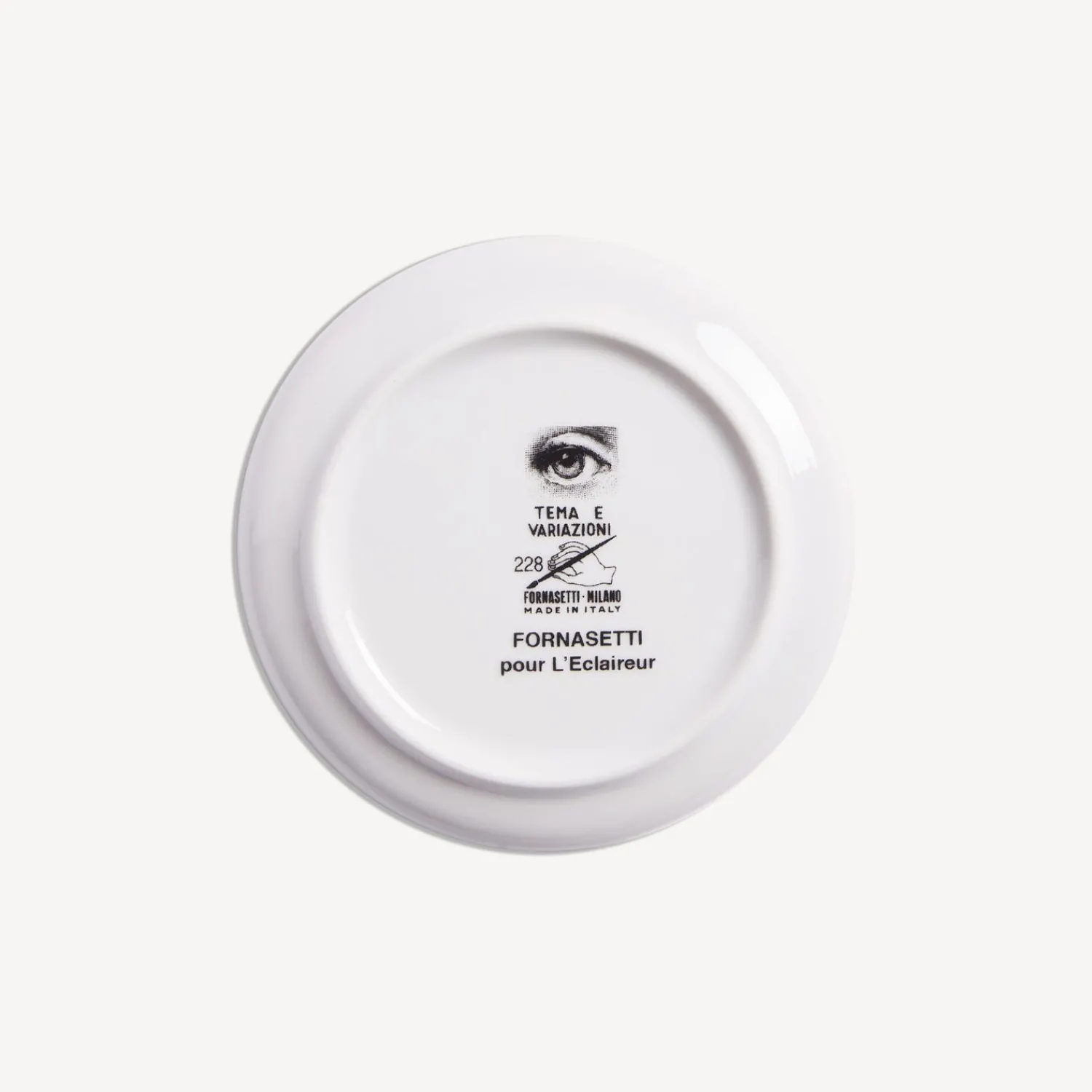 Glasses And Coasters<Fornasetti Coaster Tema E Variazioni N.228 White/Black