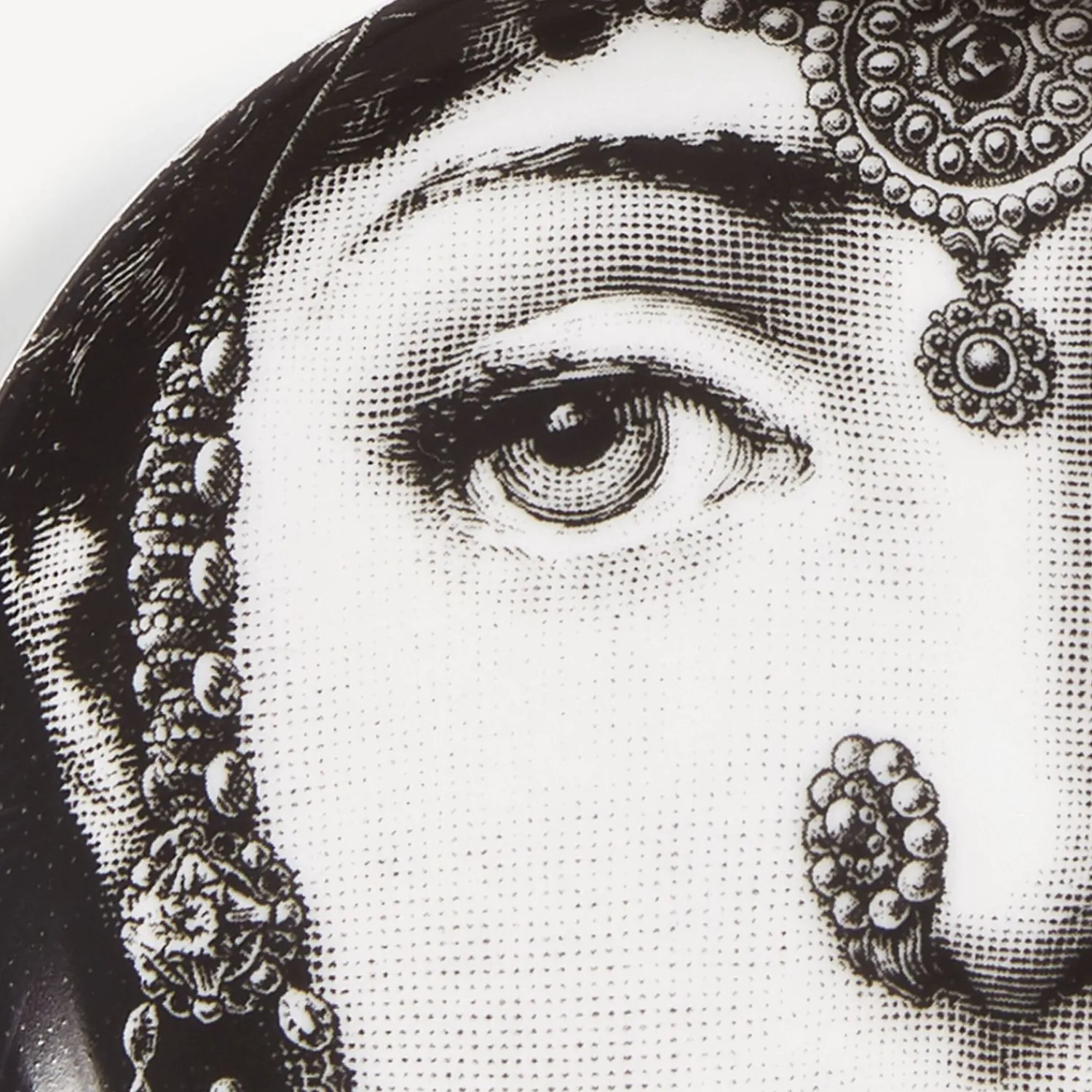 Glasses And Coasters<Fornasetti Coaster Tema E Variazioni N.228 White/Black