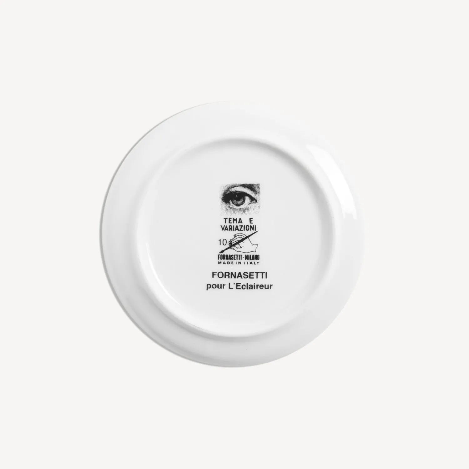 Glasses And Coasters<Fornasetti Coaster Tema E Variazioni N.10 White/Black