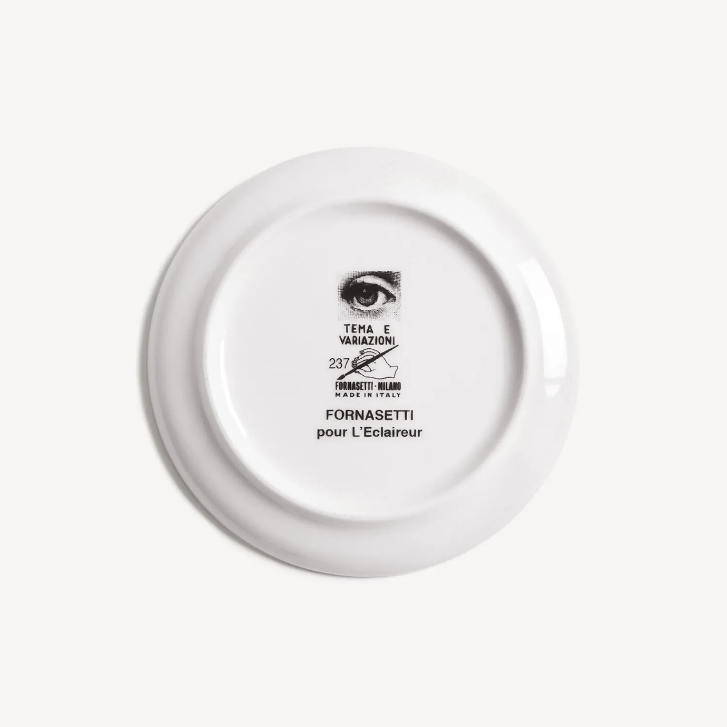 Glasses And Coasters<Fornasetti Coaster Tema E Variazioni N.237 White/Black