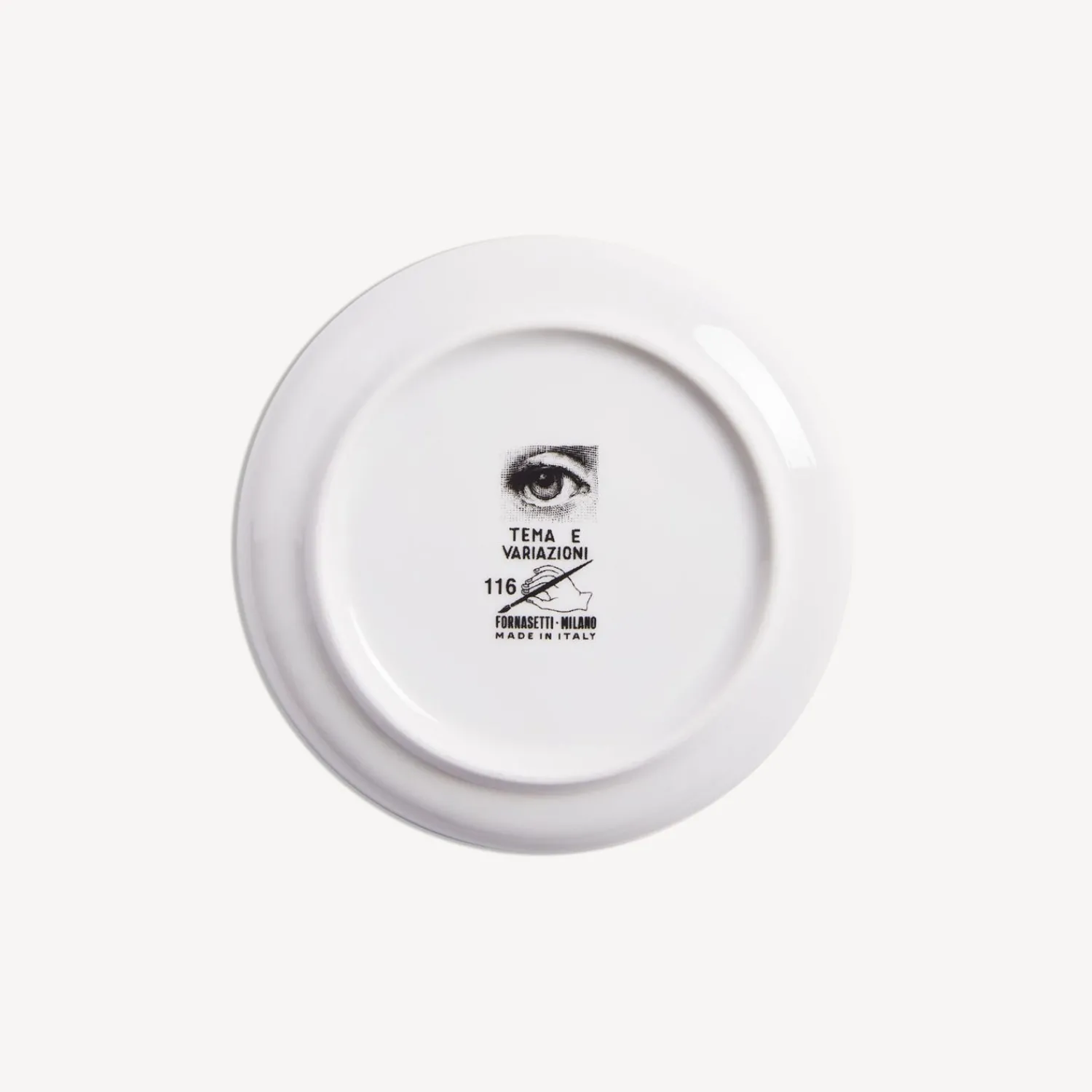 Glasses And Coasters<Fornasetti Coaster Tema E Variazioni N.116 White/Black