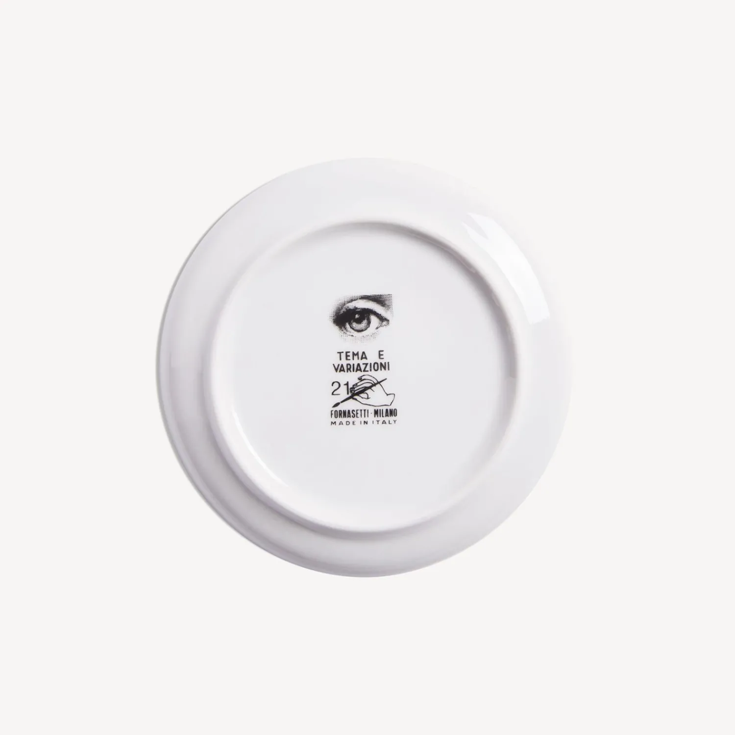 Glasses And Coasters<Fornasetti Coaster Tema E Variazioni N.21 White/Black
