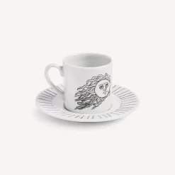Tea And Coffee Sets<Fornasetti Coffee Cup Solitario White/Black