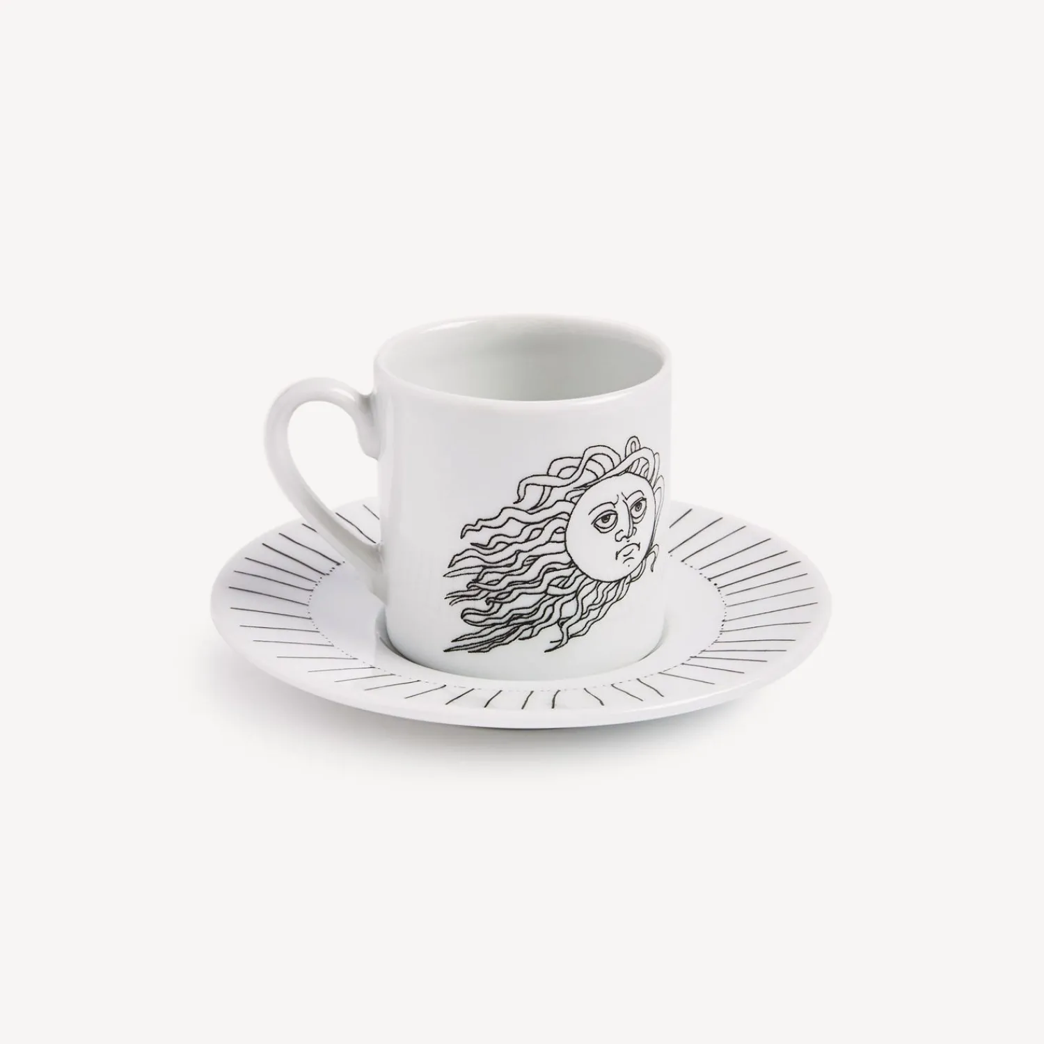 Tea And Coffee Sets<Fornasetti Coffee Cup Solitario White/Black