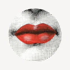 Tables<Fornasetti Coffee Table Bocca White/Black/Red