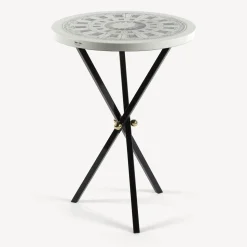 Tables<Fornasetti Coffee Table Cortile White/Black