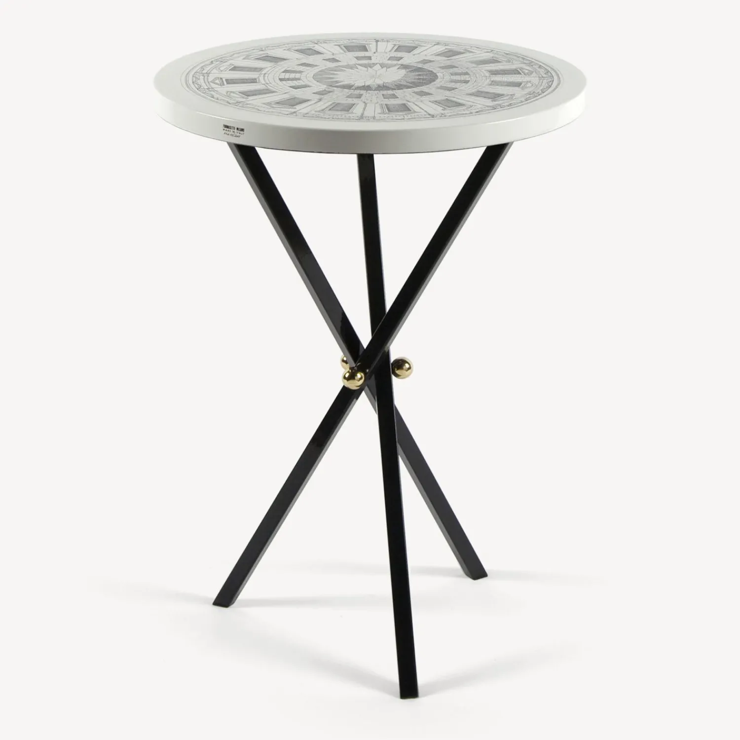 Tables<Fornasetti Coffee Table Cortile White/Black