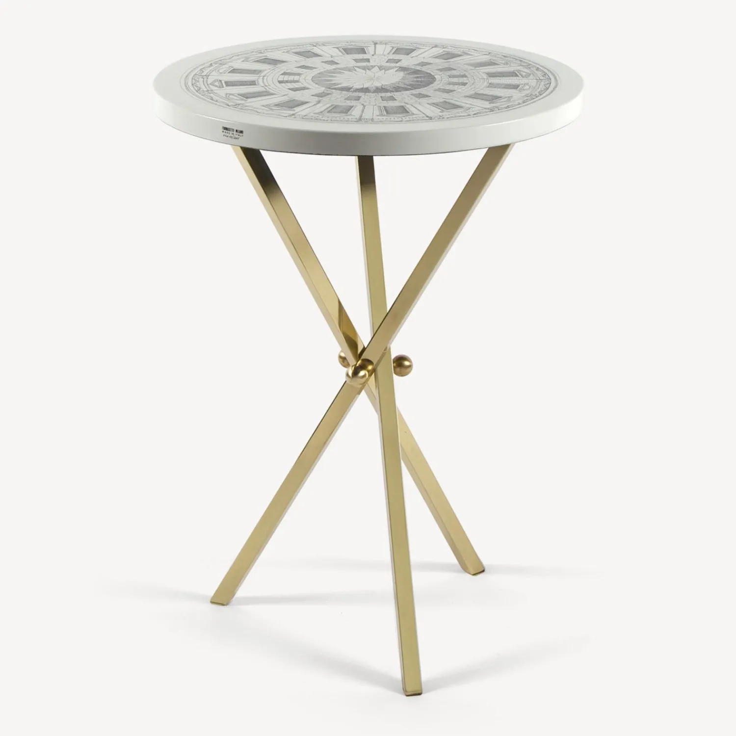 Tables<Fornasetti Coffee Table Cortile White/Black