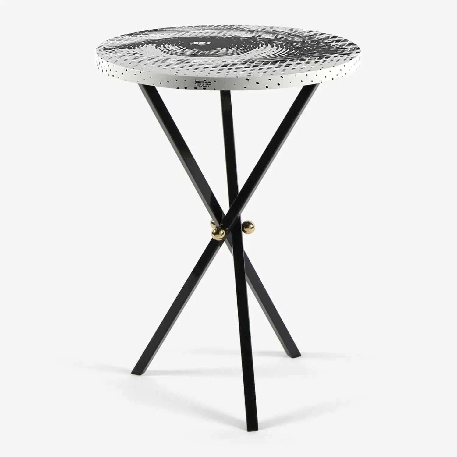Tables<Fornasetti Coffee Table Occhio White/Black