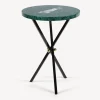 Tables<Fornasetti Coffee Table Serratura Su Malachite Green/White/Black