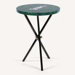 Tables<Fornasetti Coffee Table Serratura Su Malachite Green/White/Black