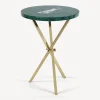 Tables<Fornasetti Coffee Table Serratura Su Malachite Green/White/Black
