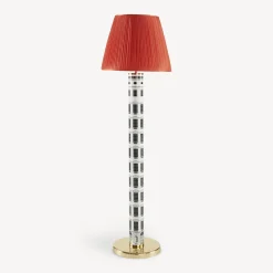 Lamps And Lampshades<Fornasetti Conical Lampshade In Pleated Fabric Rosso