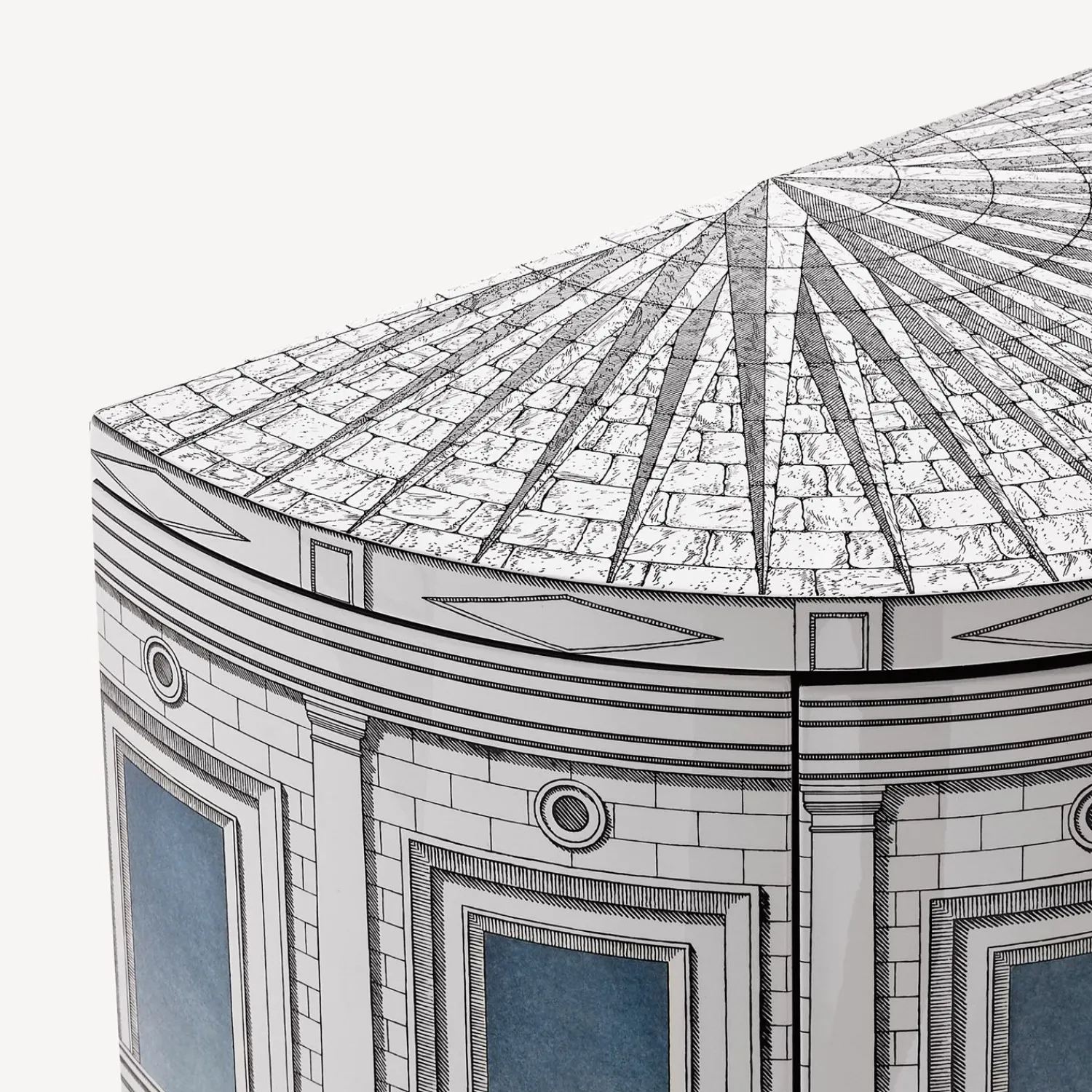Storage Consoles<Fornasetti Console Architettura Celeste White/Black/Blue