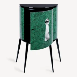 Storage Consoles<Fornasetti Console Serratura Su Malachite Green/White/Black
