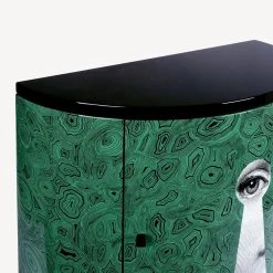 Storage Consoles<Fornasetti Console Serratura Su Malachite Green/White/Black