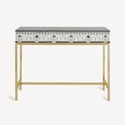 Storage Consoles<Fornasetti Console With Drawer Architettura White/Black