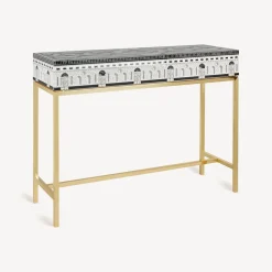 Storage Consoles<Fornasetti Console With Drawer Architettura White/Black