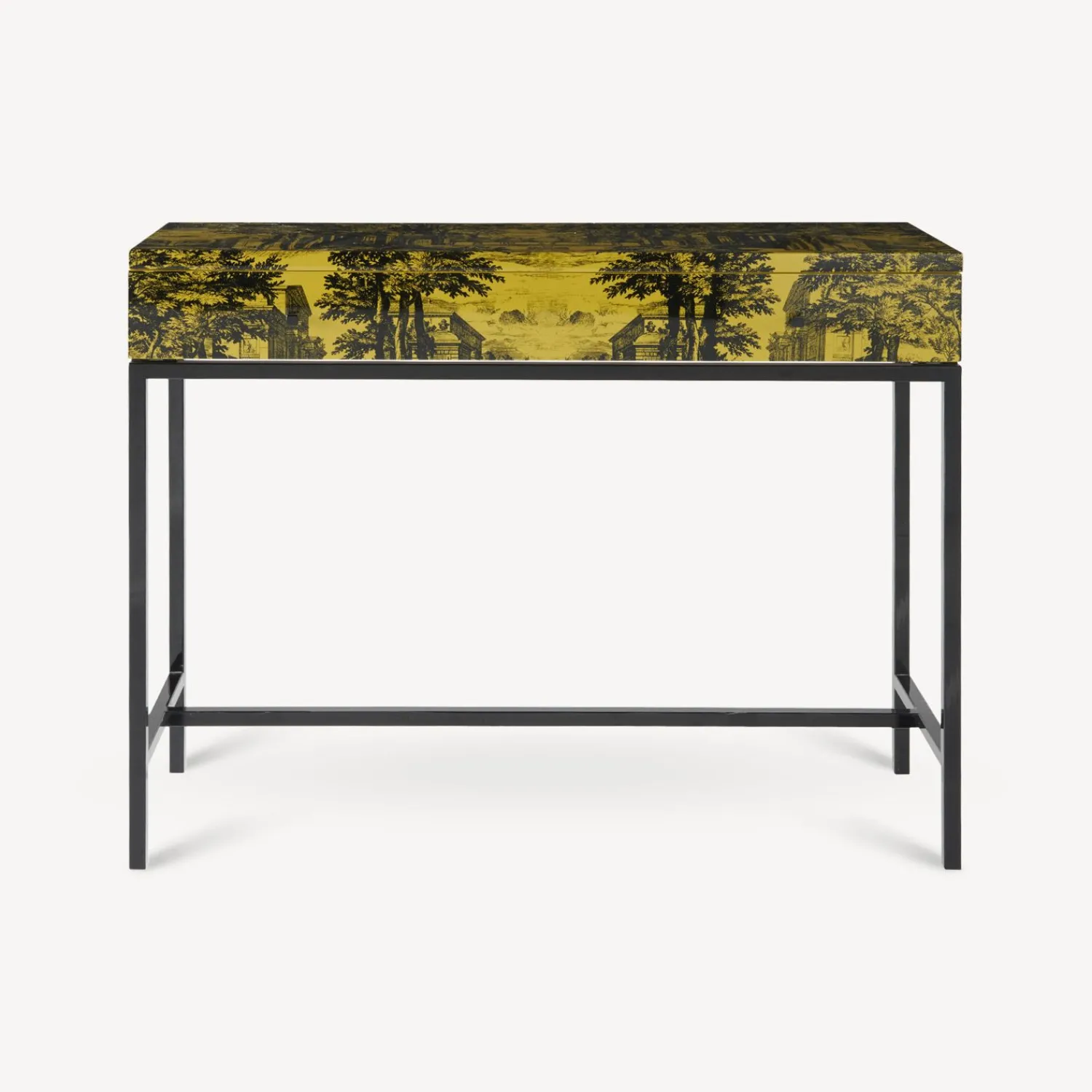 Storage Consoles<Fornasetti Console With Drawer Giardino Settecentesco Black/Yellow