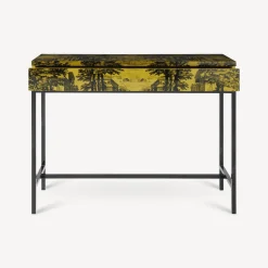 Storage Consoles<Fornasetti Console With Drawer Giardino Settecentesco Black/Yellow