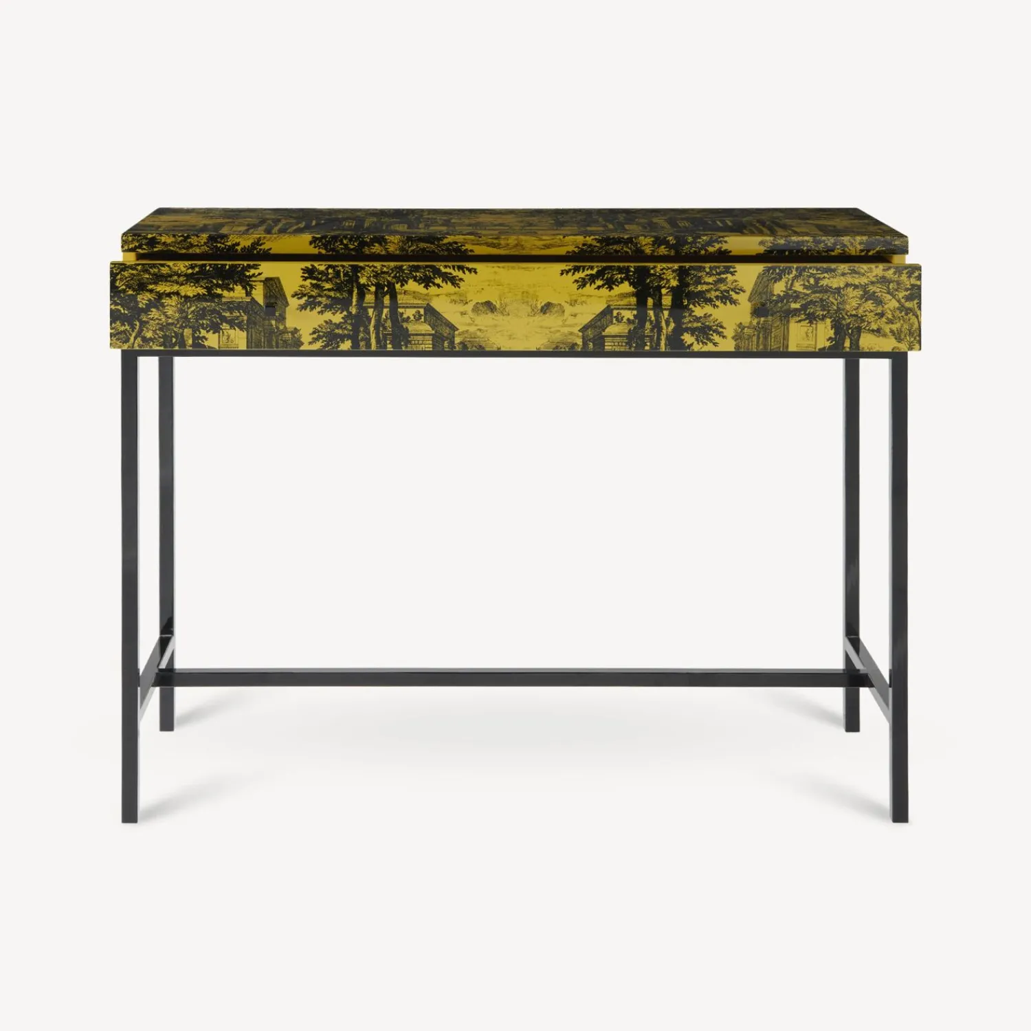 Storage Consoles<Fornasetti Console With Drawer Giardino Settecentesco Black/Yellow
