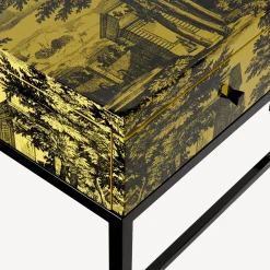Storage Consoles<Fornasetti Console With Drawer Giardino Settecentesco Black/Yellow