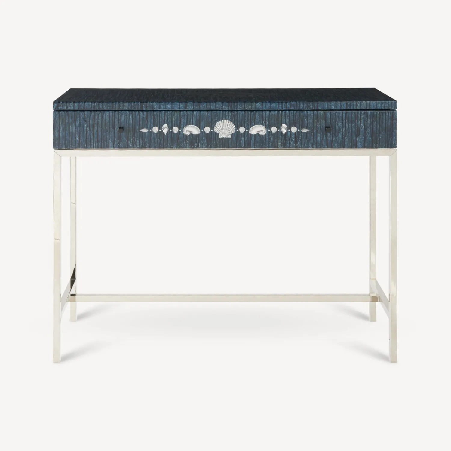Storage Consoles<Fornasetti Console With Drawer Giro Di Conchiglie Silver/Blue
