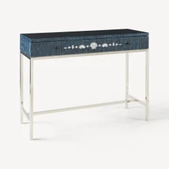 Storage Consoles<Fornasetti Console With Drawer Giro Di Conchiglie Silver/Blue