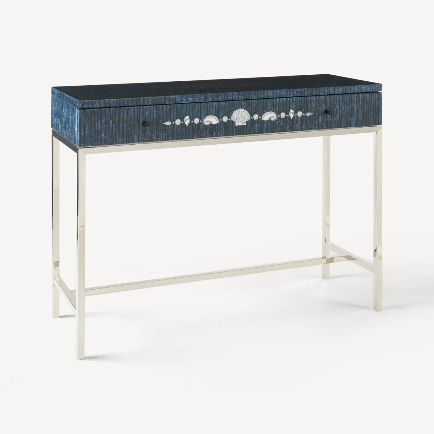 Storage Consoles<Fornasetti Console With Drawer Giro Di Conchiglie Silver/Blue