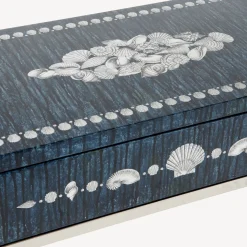 Storage Consoles<Fornasetti Console With Drawer Giro Di Conchiglie Silver/Blue