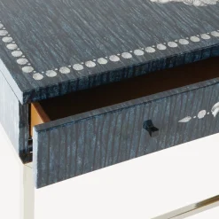 Storage Consoles<Fornasetti Console With Drawer Giro Di Conchiglie Silver/Blue