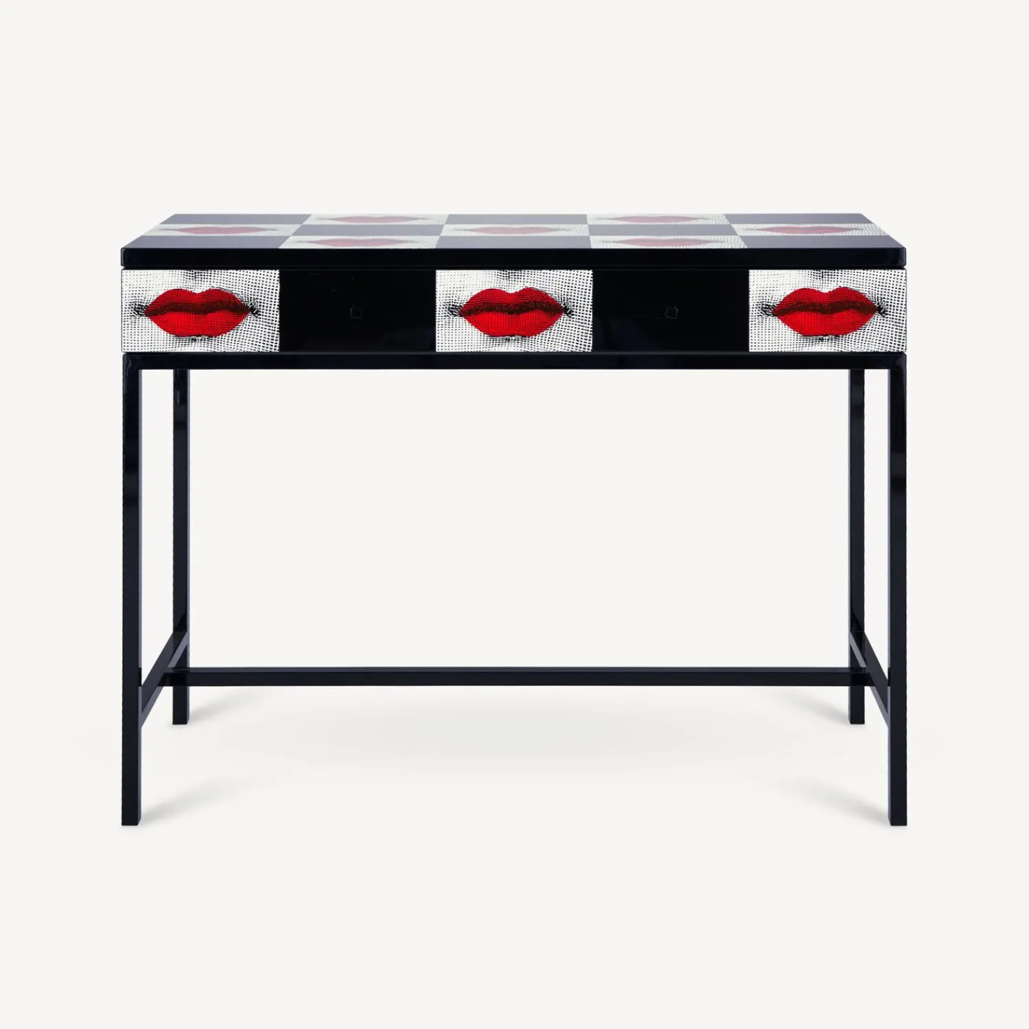 Storage Consoles<Fornasetti Console With Drawer Kiss Red/White/Black