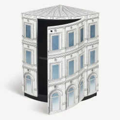 Cabinets<Fornasetti Corner Cabinet Architettura Celeste White/Black/Light Blue