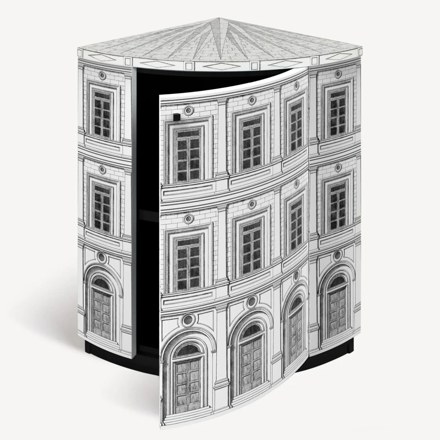 Cabinets<Fornasetti Corner Cabinet Architettura White/Black