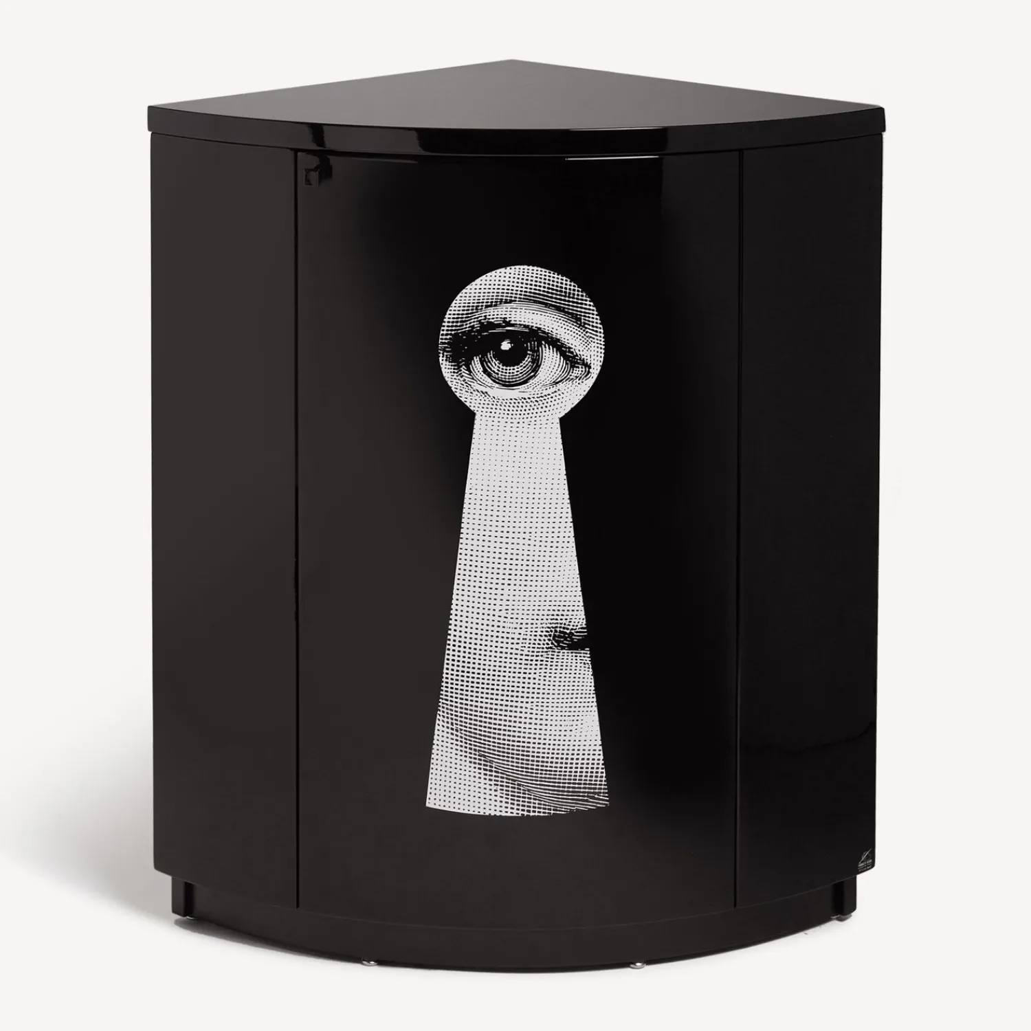 Cabinets<Fornasetti Corner Cabinet Serratura White/Black