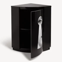 Cabinets<Fornasetti Corner Cabinet Serratura White/Black