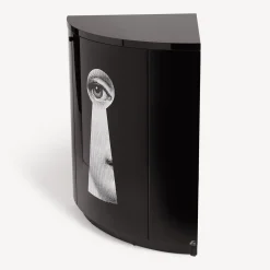 Cabinets<Fornasetti Corner Cabinet Serratura White/Black