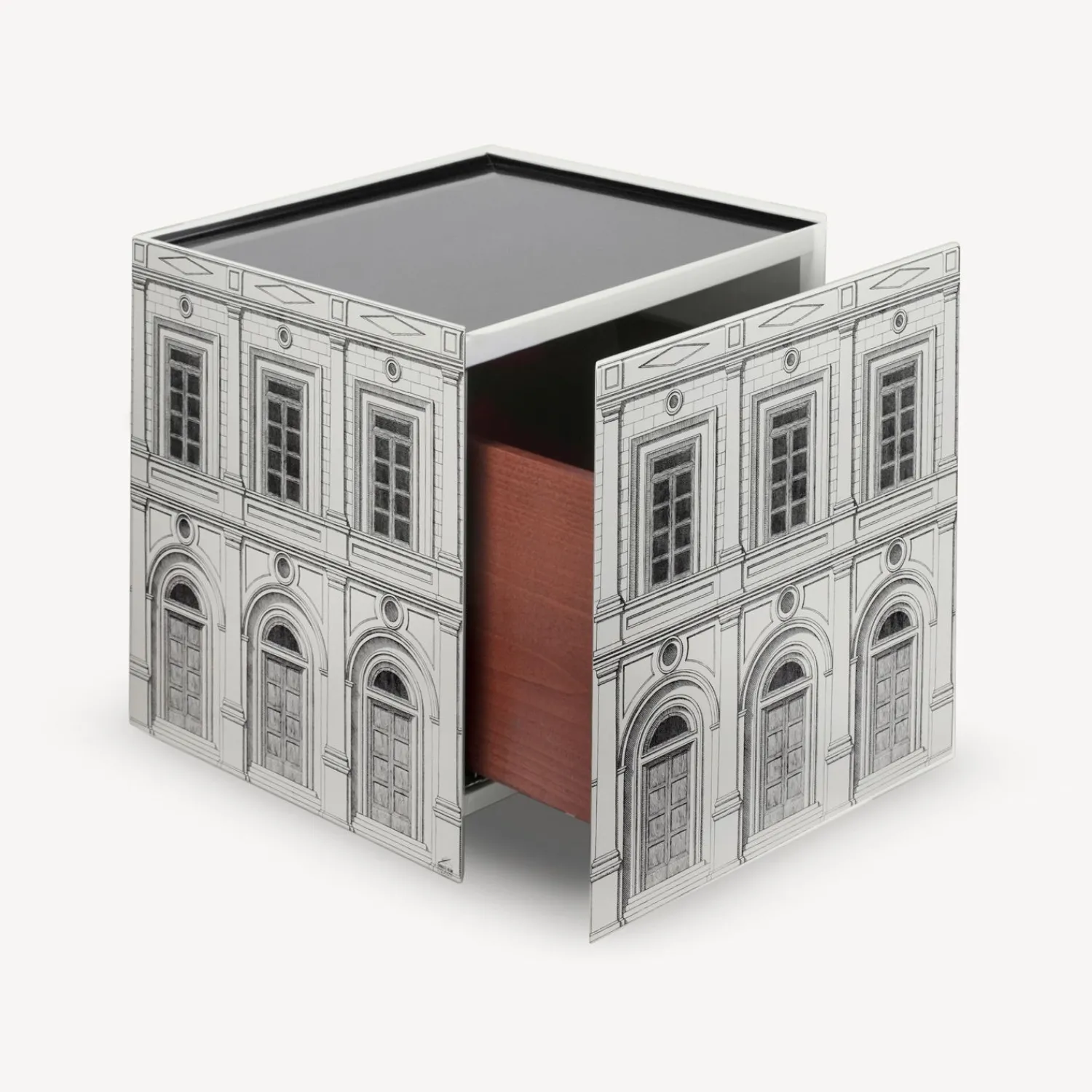 Cabinets<Fornasetti Cube With Drawer Architettura White/Black
