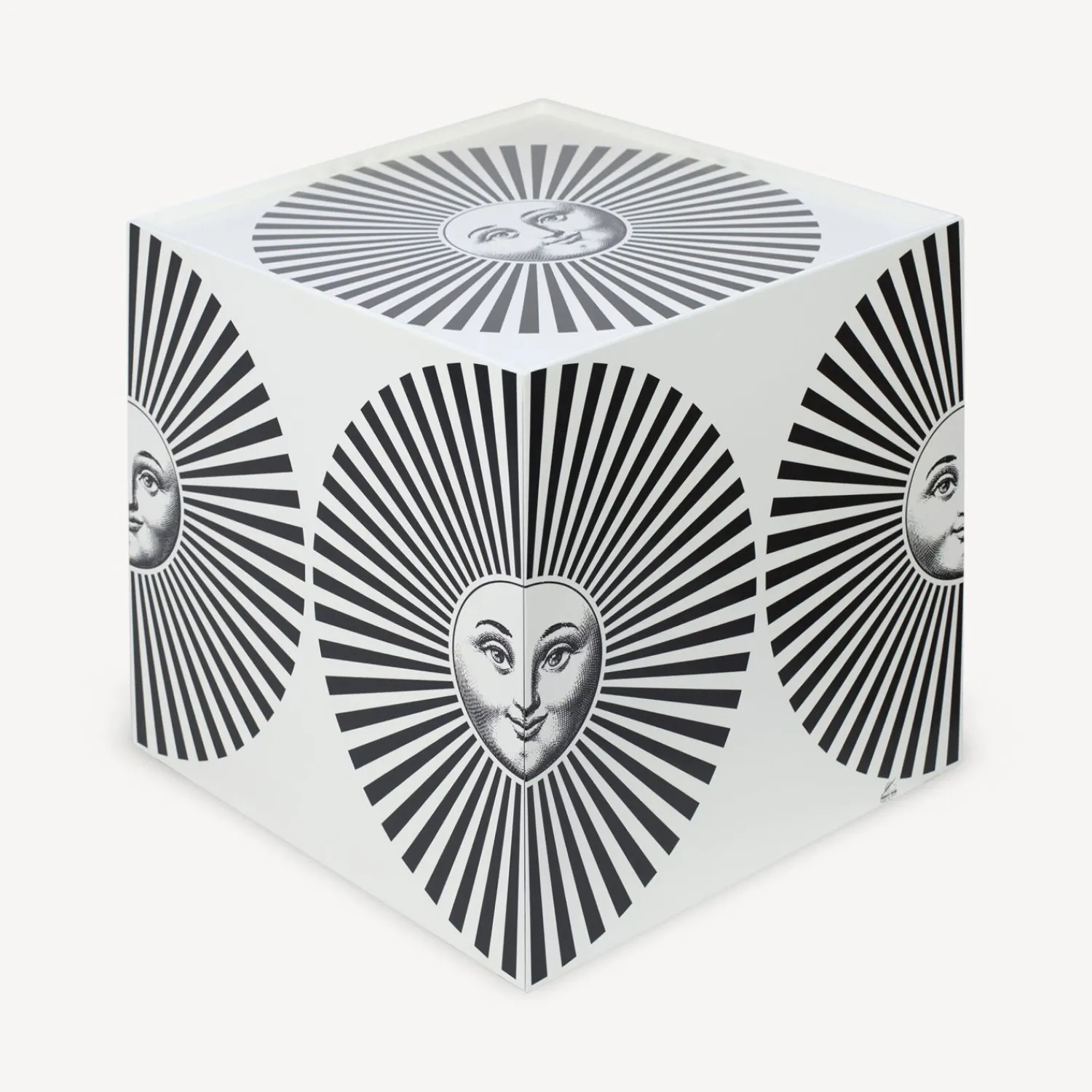 Cabinets<Fornasetti Cube With Drawer Sole Raggiante White/Black