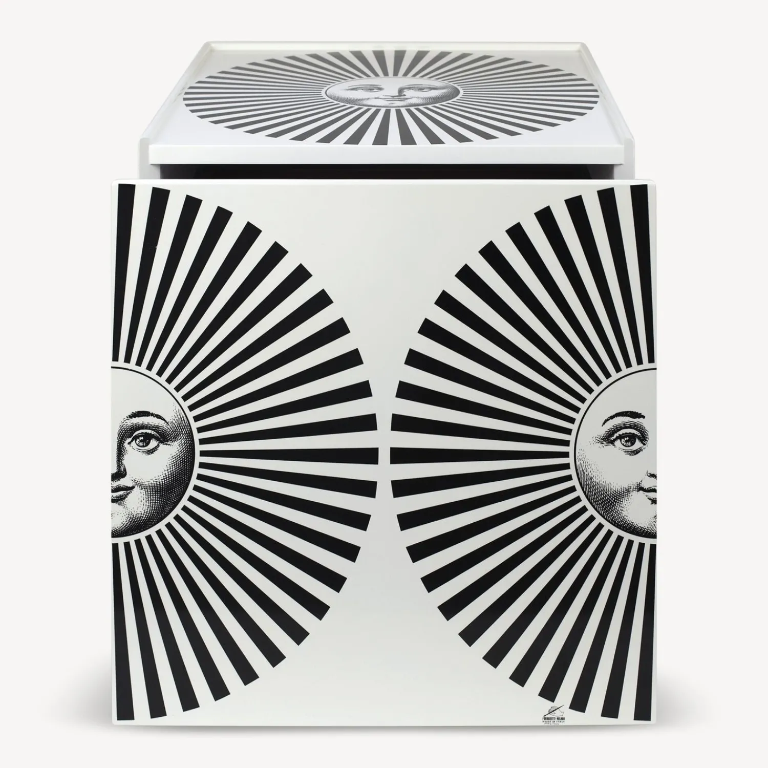 Cabinets<Fornasetti Cube With Drawer Sole Raggiante White/Black
