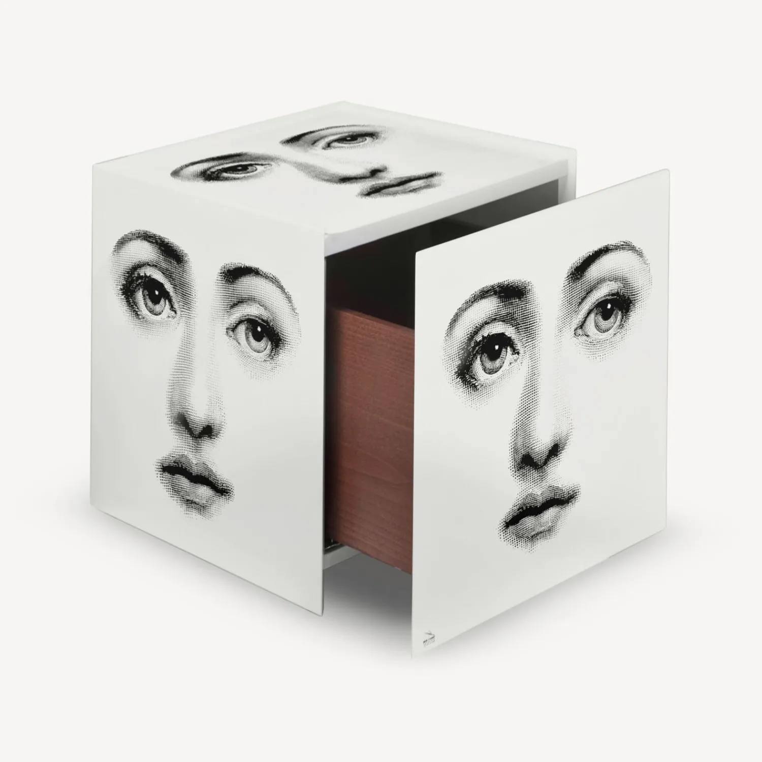 Cabinets<Fornasetti Cube With Drawer Viso White/Black
