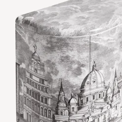 Curved Cabinets<Fornasetti Curved Cabinet Citta Che Si Rispecchia White/Black