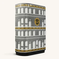 Curved Cabinets<Fornasetti Curved Cabinet Facciata Quattrocentesca White/Black/Yellow