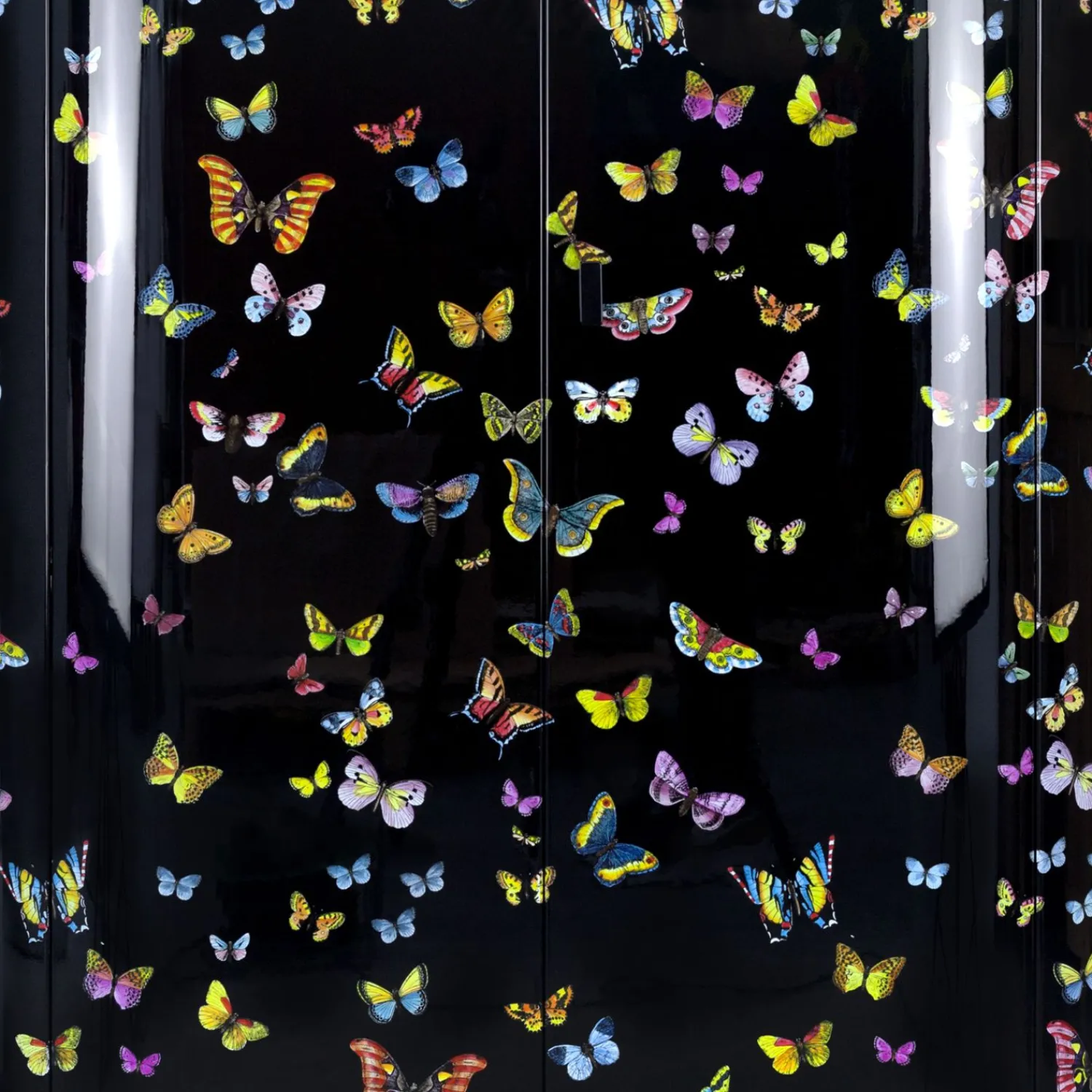 Curved Cabinets<Fornasetti Curved Cabinet Farfalle Multicolour