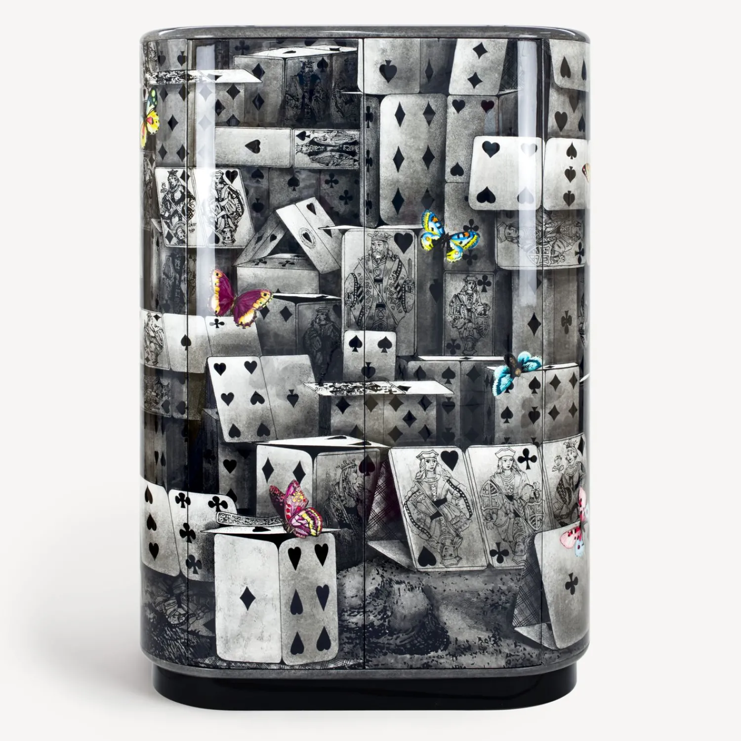 Curved Cabinets<Fornasetti Curved Cabinet Notturno Multicolour
