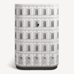Curved Cabinets<Fornasetti Curved Cabinet Palazzo White/Black