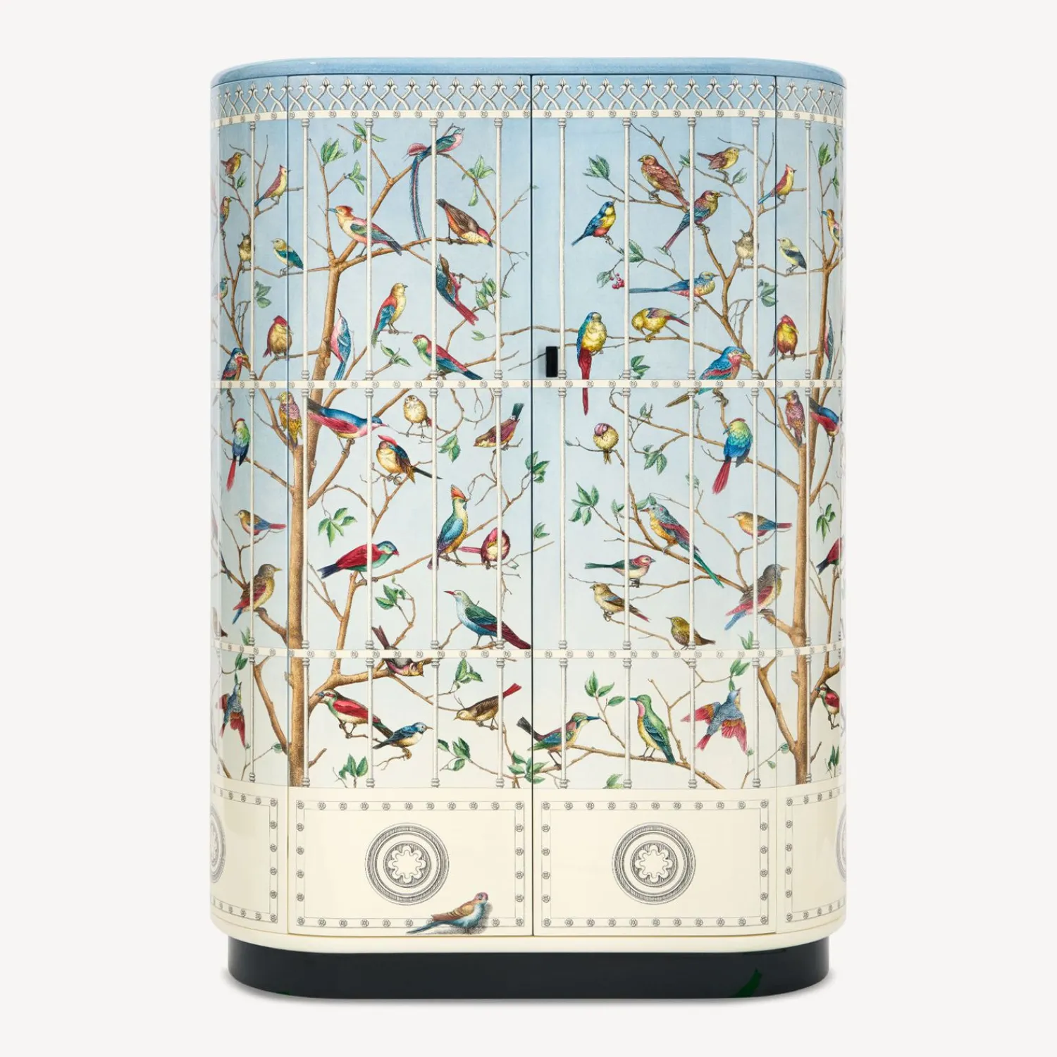 Curved Cabinets<Fornasetti Curved Cabinet Uccelli Multicolour
