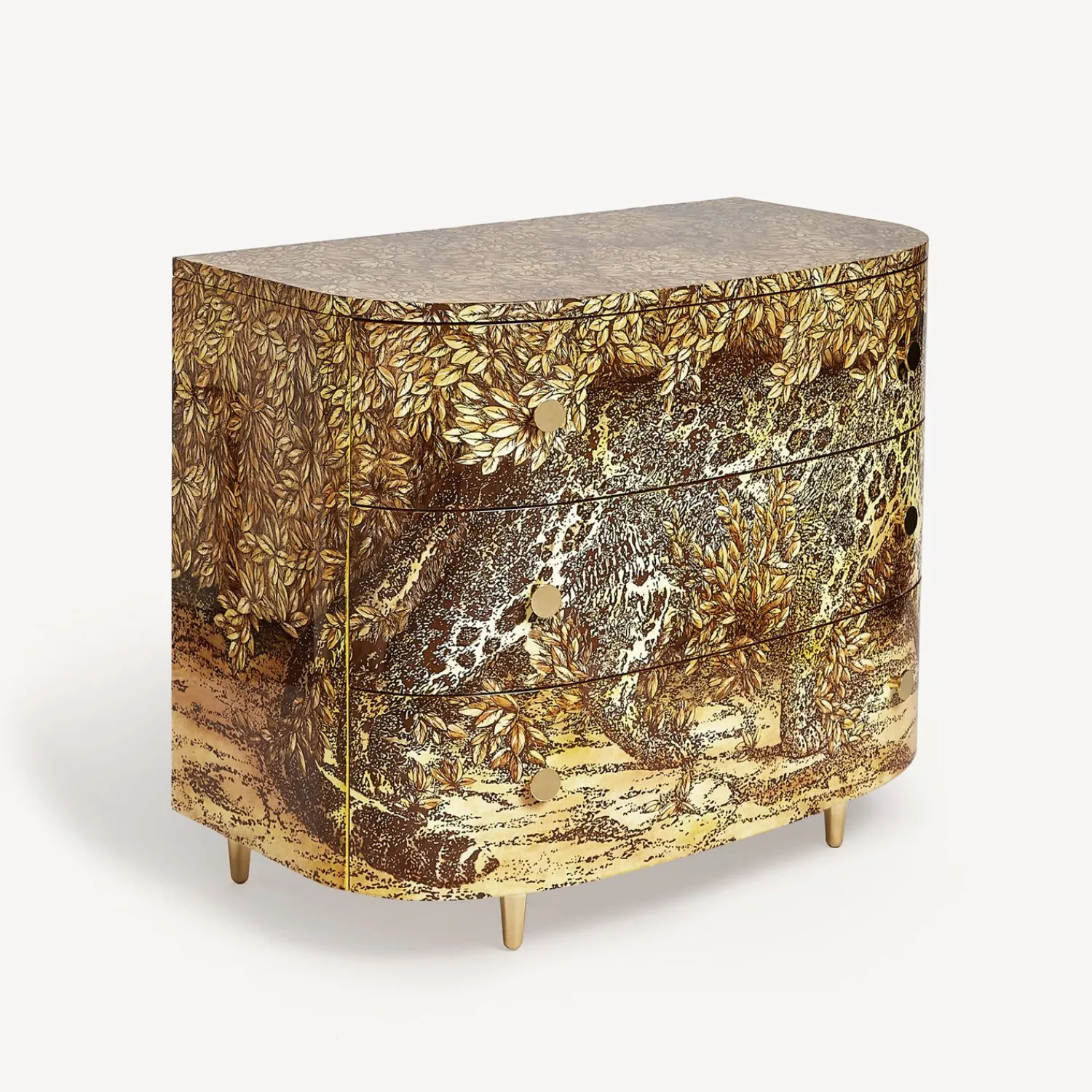 Chest Of Drawers<Fornasetti Curved Chest Of Drawers Leopardo Multicolour
