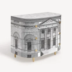 Chest Of Drawers<Fornasetti Curved Chest Of Drawers Palladiana White/Black